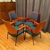 Ensemble de quatre chaises années 1960