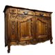 Provencal buffet in Louis XV style made of solid walnut, circa 1900.