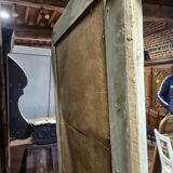 Miroir patiné beige et doré avec un ange