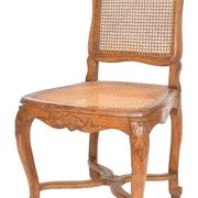 4 caned chairs from the Louis XV period stamped by Charles Delenoncourt.