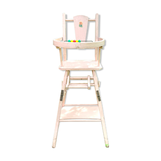 High chair antique doll