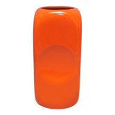 Orange rectangular vase Parravicini 1970s