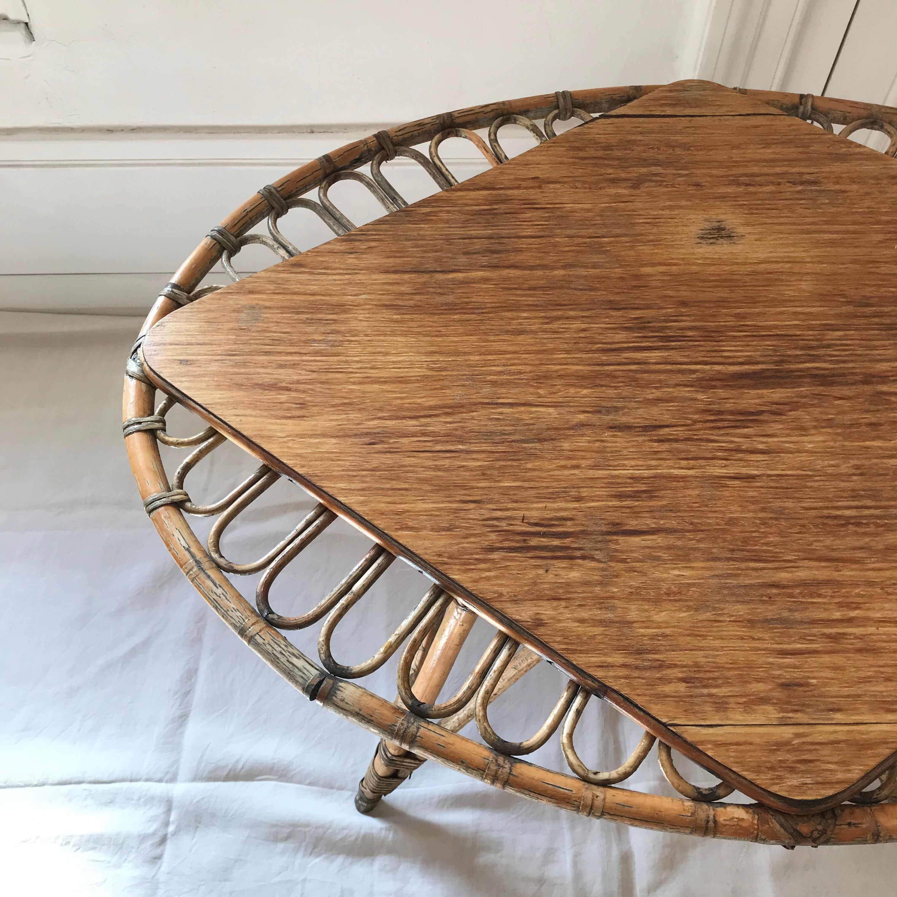 Rattan coffee table