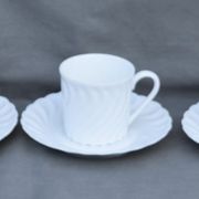 6 coffee cups and saucers Tharaud Limoges form valençay sillage model
