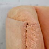 Armchair Ligne Roset, pastel orange color, France, circa 1990