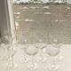 10 wine glasses, carved transparent glass, art deco cups, old and trendy