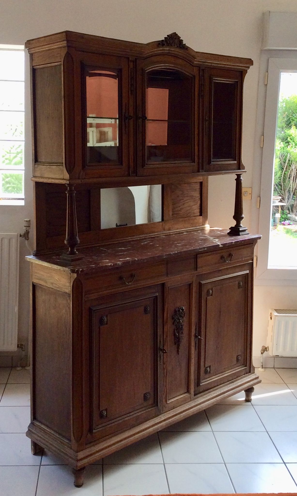 Solid oak buffet around 1900s