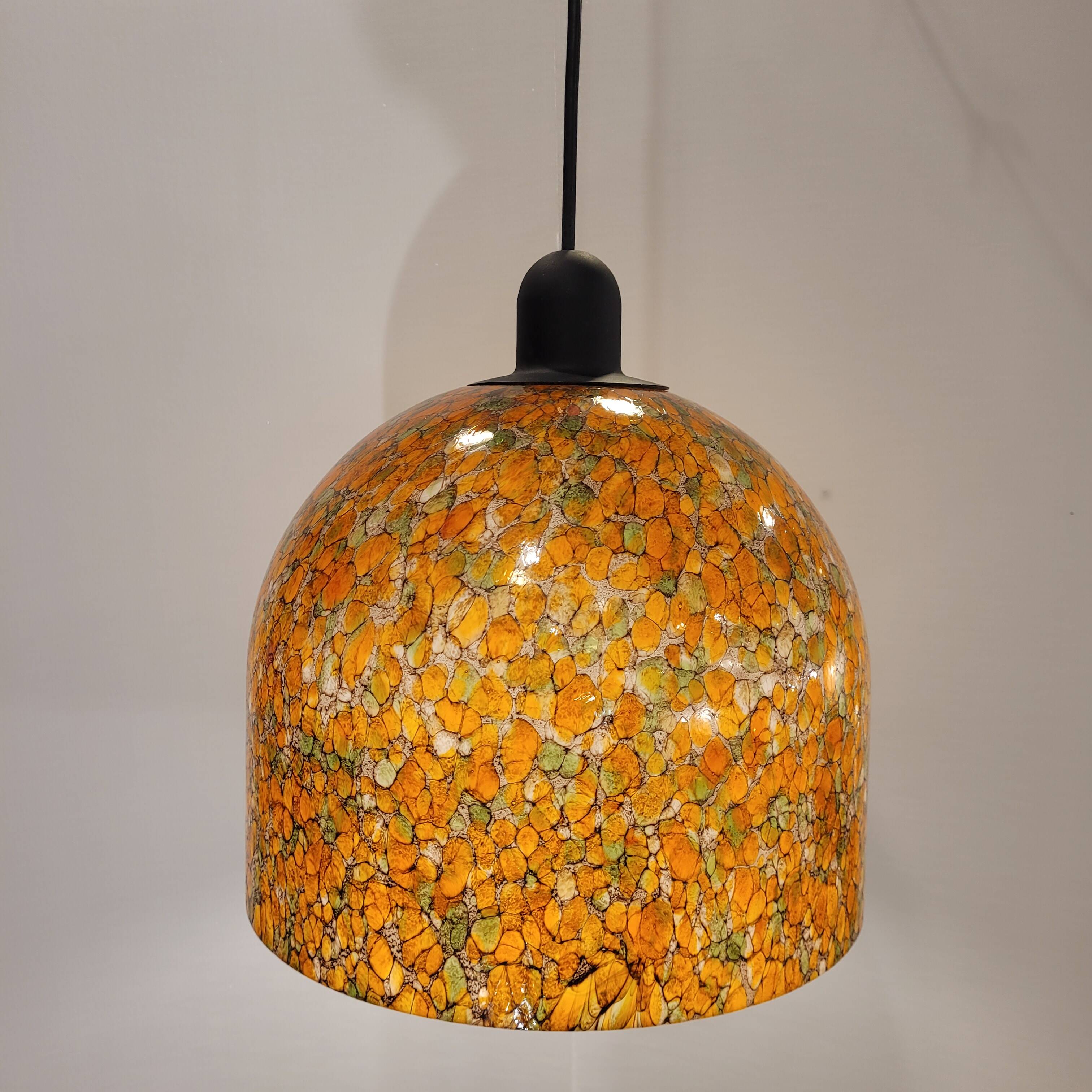 Lampara by Vidrio Millefiori, Peill & Putzler, Mid-century, Naranja, 70's –