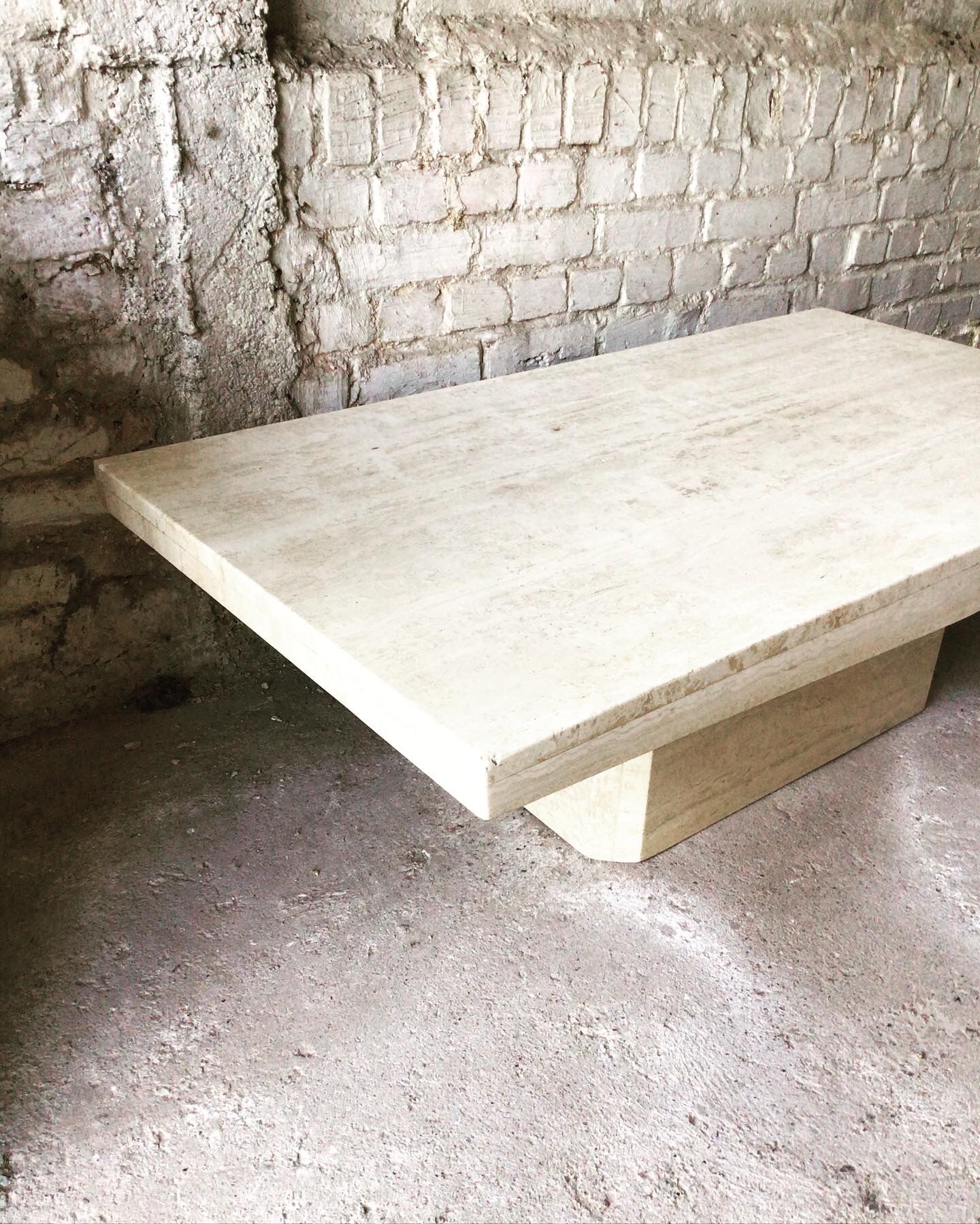 Italian travertine coffee table