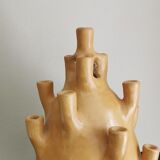 Tamgroute terracotta candlestick vase