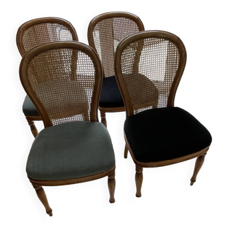 4 cane back chairs