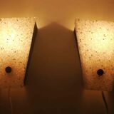 Pair of vintage perspex wall lamps