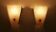 Pair of vintage perspex wall lamps