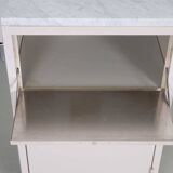 Set industrial cabinets with marble top.