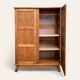 Solid oak compass foot cabinet René Gabriel 1945