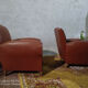 Paire de fauteuils club moustache 1940