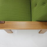 1970s pair of beech armchairs, czechoslovakia