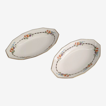 Two porcelain raviers from Limoges Haviland