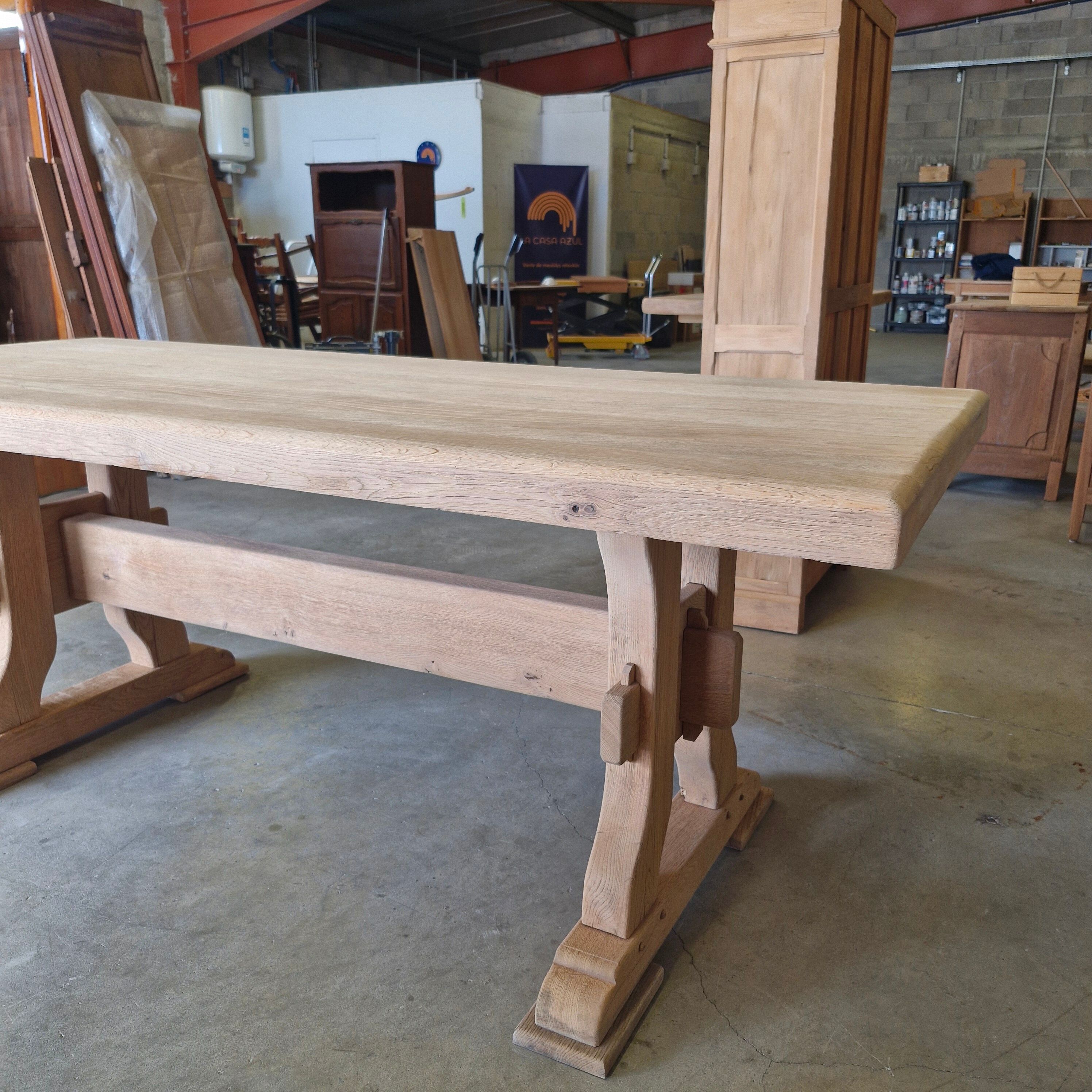Monastery farmhouse table sandblasted