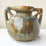 Stoneware vase with two handles