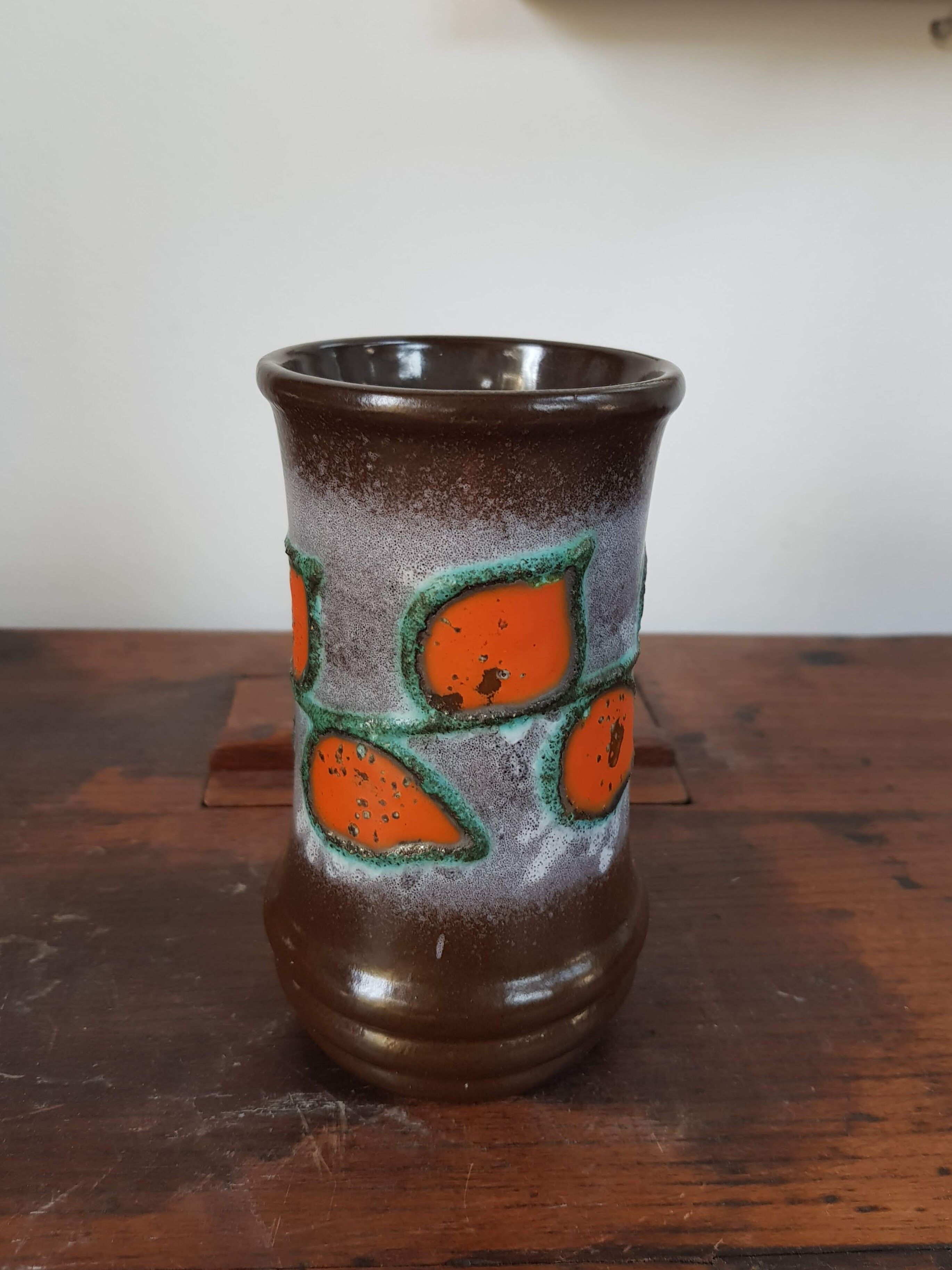 Vintage Strehla Pottery Vase - East Germany - 1960s