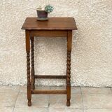 Side table in the countryside style in turned wood