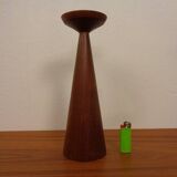 Large teak candleholder from Anri Form, Italy, 1960s.