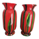 Bohemian vase pair "Bambus"