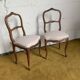 Duo de chaises à décor fleuri