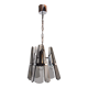 Veca chandelier, 3 arms, black Murano glass, Italy, 1970