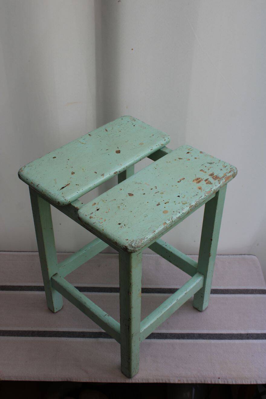 Wooden workshop stool