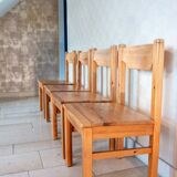 Set of 4 NC Sweden pine chairs, 1970