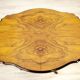 Table d'appoint en noyer ancien avec plateau en placage, années 1890