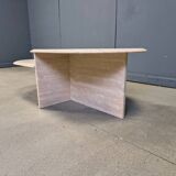 Pair of vintage travertine coffee tables or side tables, 1970s