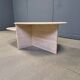 Paire de tables basses en travertin vintage ou tables d'appoint, années 1970.