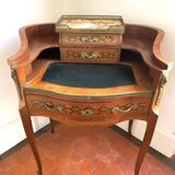 Petit bureau en marqueterie & bronze  (19e siecle)