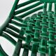 Green woven ceramic basket bowl