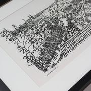 Stig Claesson "Toits de Stockholm" Lithographie, 42x32cm, 1981