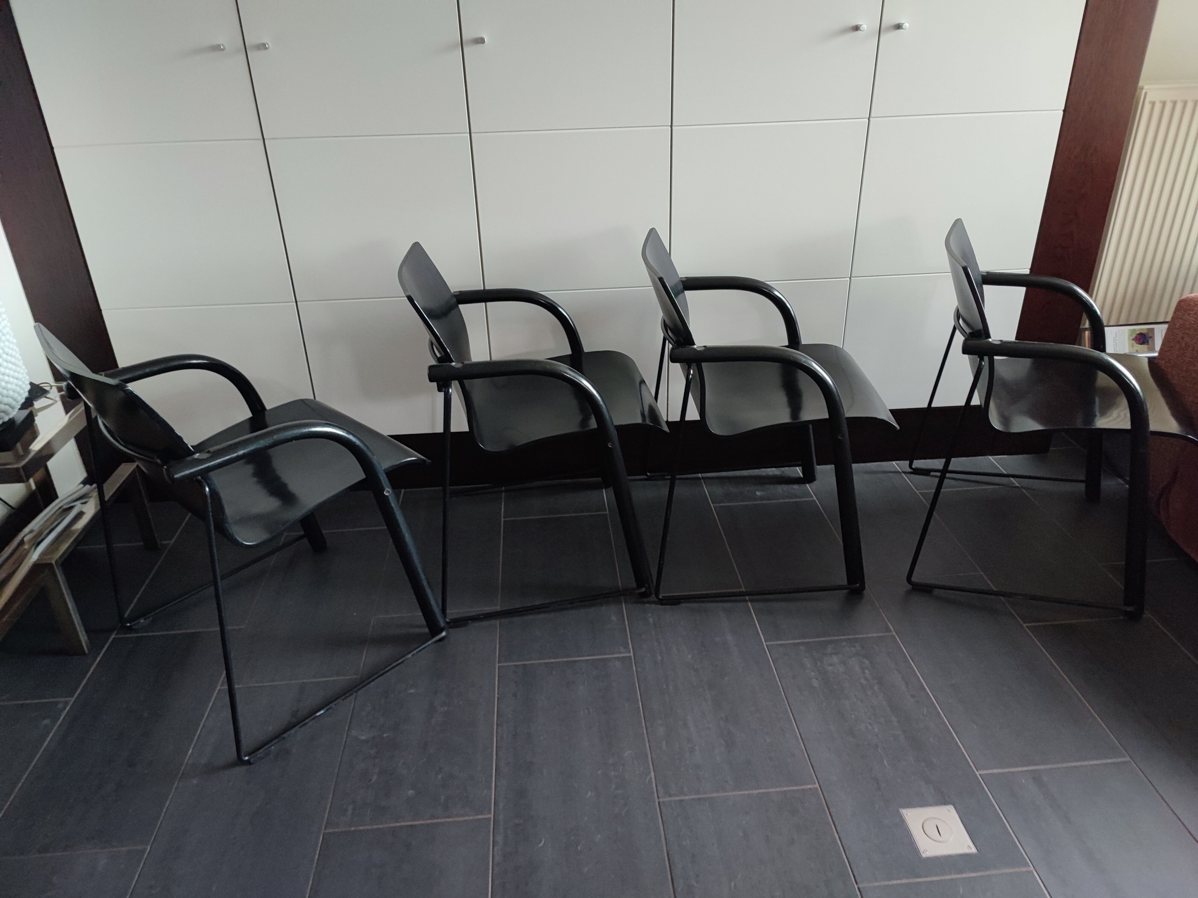 Thonet S320 black chairs