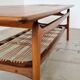 Teak coffee table by Louis Van Teeffelen with tile inlay.