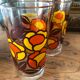 4 verres à eau style pop vintage
