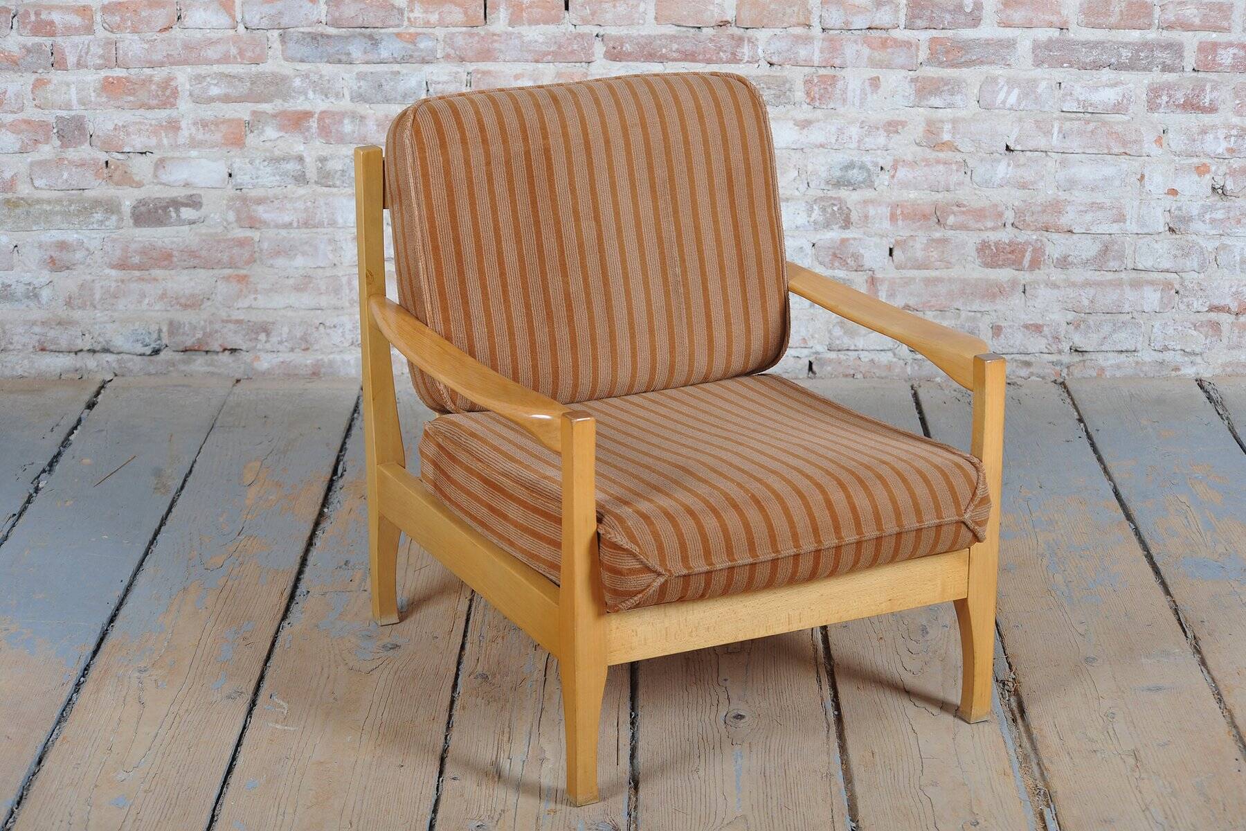 Mid-Century Armchairs attributed to Jitona Soběslav, Czech, 1960s, Set of 4