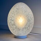 Large vintage glass egg table lamp - Domec