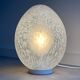 Large vintage glass egg table lamp - Domec
