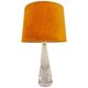 Mid-century crystal glass table lamp by Vicke Lindstrand Kosta, Sweden.