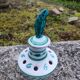 Bouquetière, vase pique fleurs en céramique émaillée espagnole