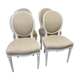 4 louis xvi style medallion chairs