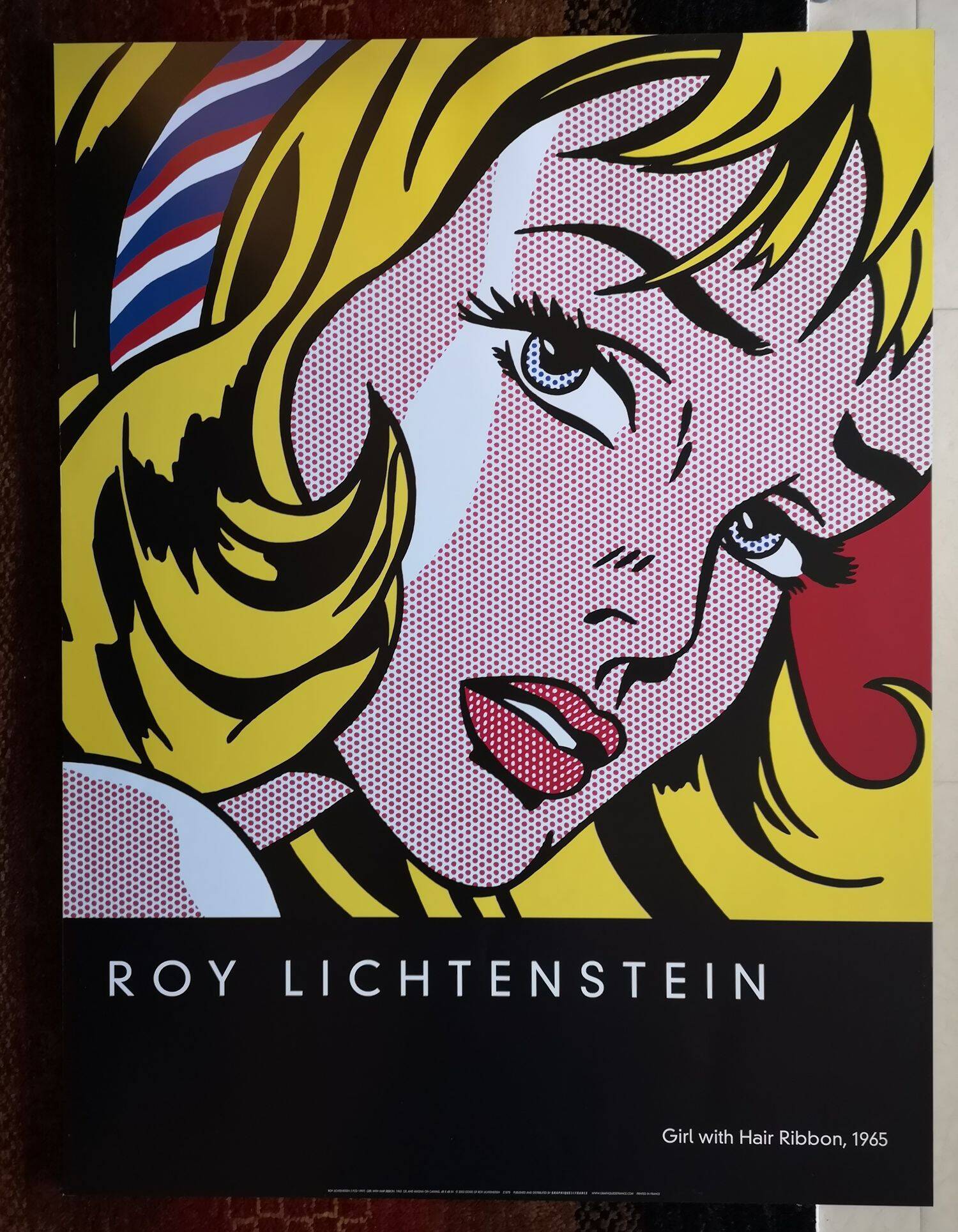 Large Poster Roy Lichtenstein - Girl with Hair Ribbon - 2003