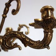 Paire de chandeliers chérubins en bronze doré début xxème
