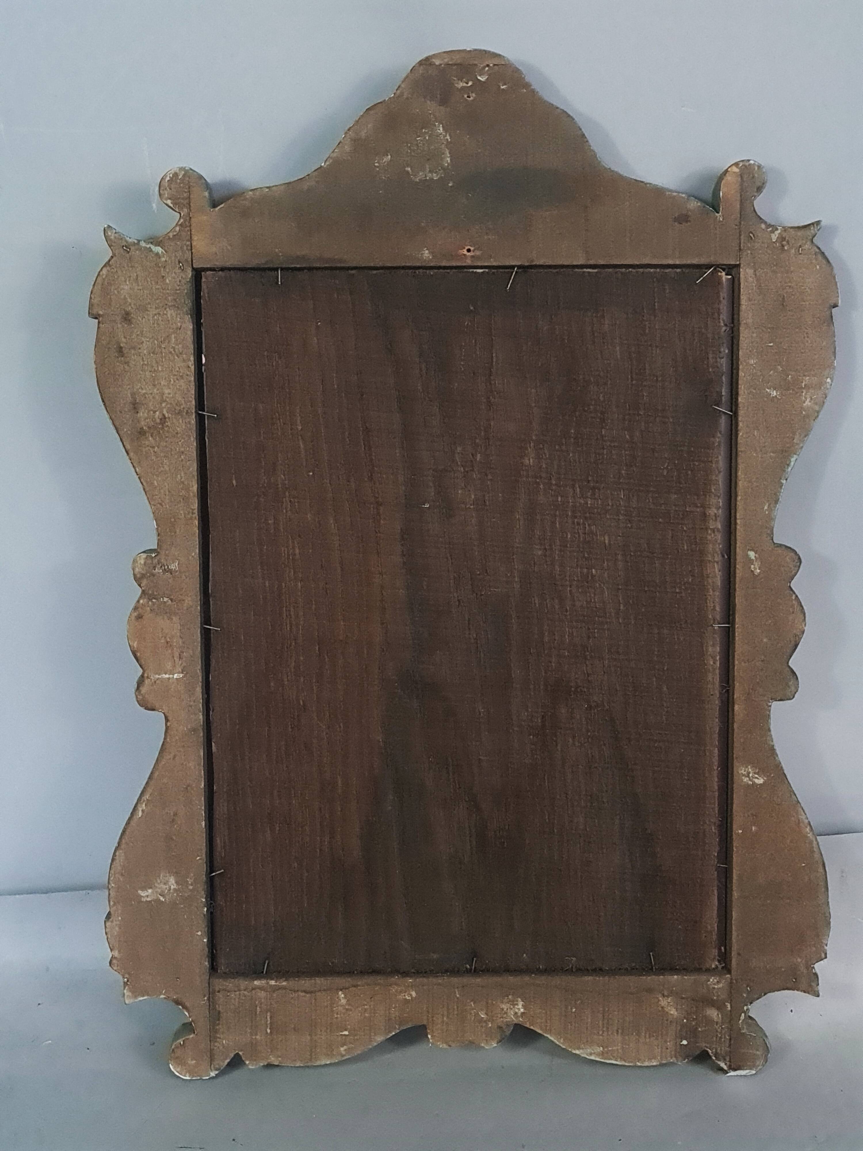 Antique mirror with carved wooden frame and original gilding, 53x37 cm, SD207.